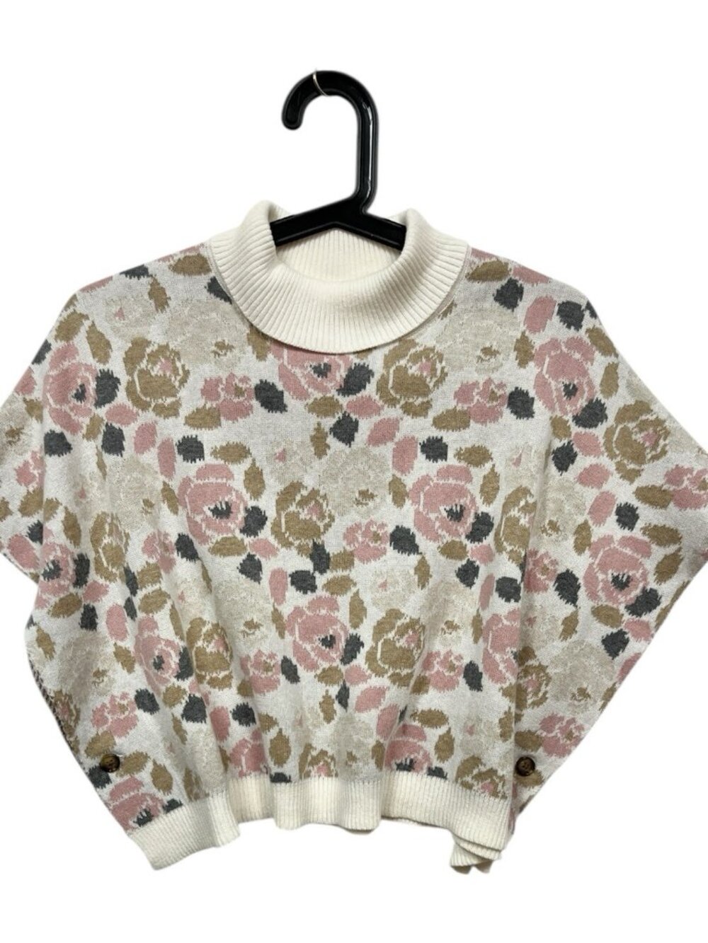 NEW Janie and Jack Floral Sweater Cape Size 5